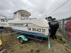 quicksilver 560 pilote house MOTEUR 70 suzuki 4 temps remorque